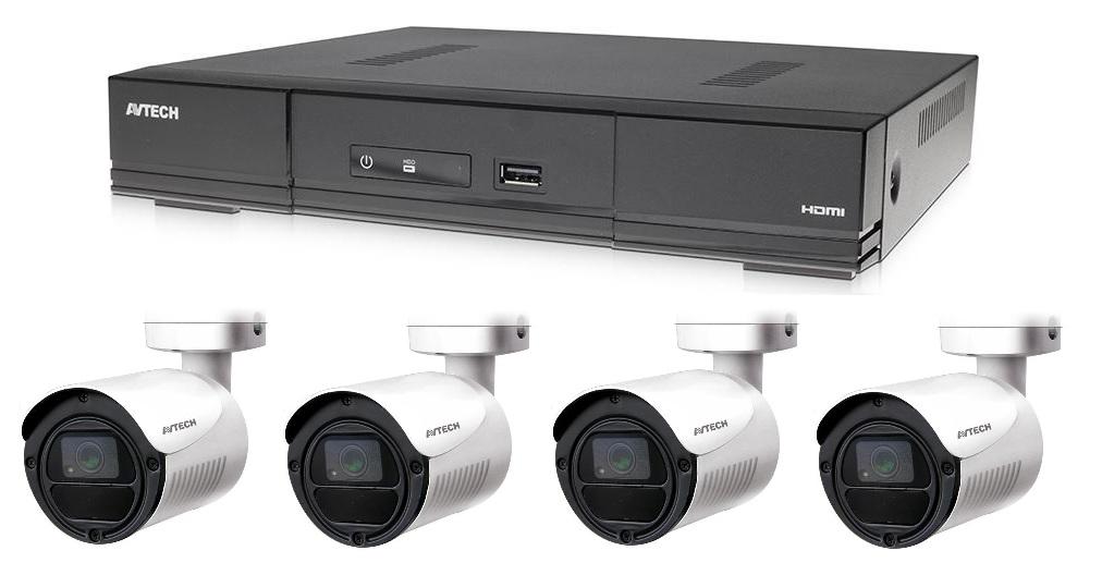 E-shop Kamerový set 1x AVTECH DVR DGD1005AV a 4x 2MPX Bullet kamera AVTECH DGC1105YFT + 2x napájací zdroj ZADARMO!