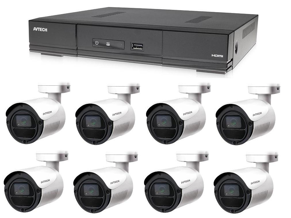 E-shop Kamerový set 1x AVTECH DVR DGD1009AV a 8x 2MPX Bullet kamera AVTECH DGC1105YFT + 4x napájací zdroj ZADARMO!