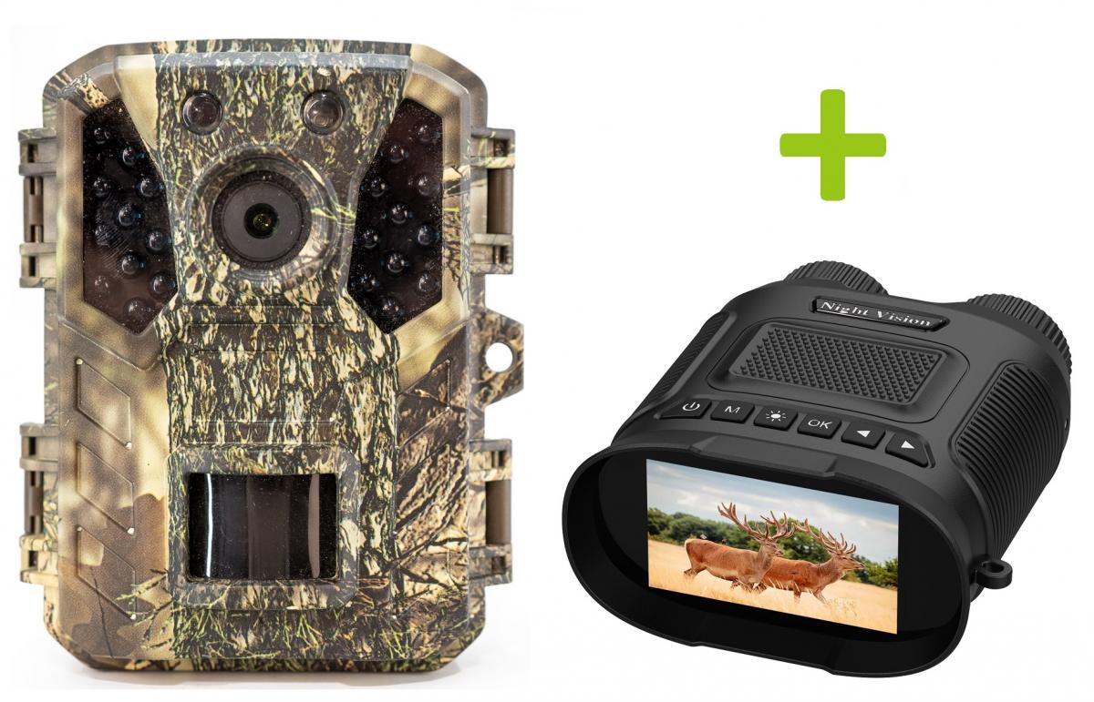 Levně Fotopast OXE Gepard II a binokulární noční vidění OXE DV29 + 32GB SD karta, 4ks baterií a doprava ZDARMA!