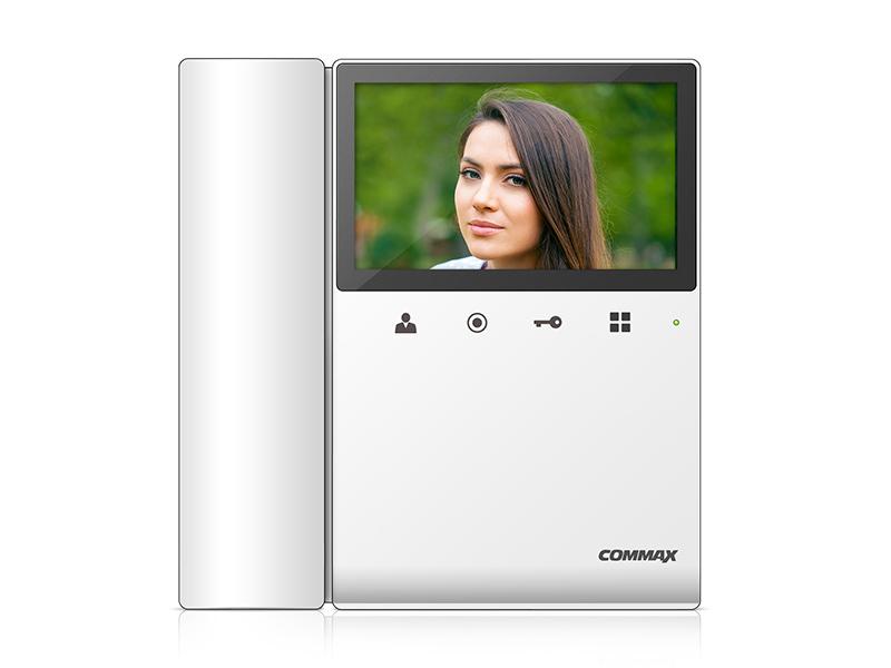 CDV-43K2 bílý - verze 230Vac - videotelefon 4,3", CVBS, se sluch., 2 vst.
