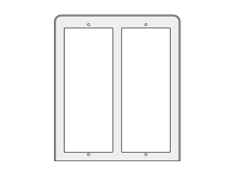 Levně PL84 - stříška proti dešti 2x2moduly, Profilo