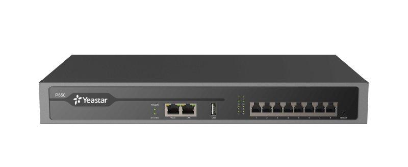 P550 - Yeastar IP PBX, až 8 portů, 50 uživatelů, 25 hovorů, rack