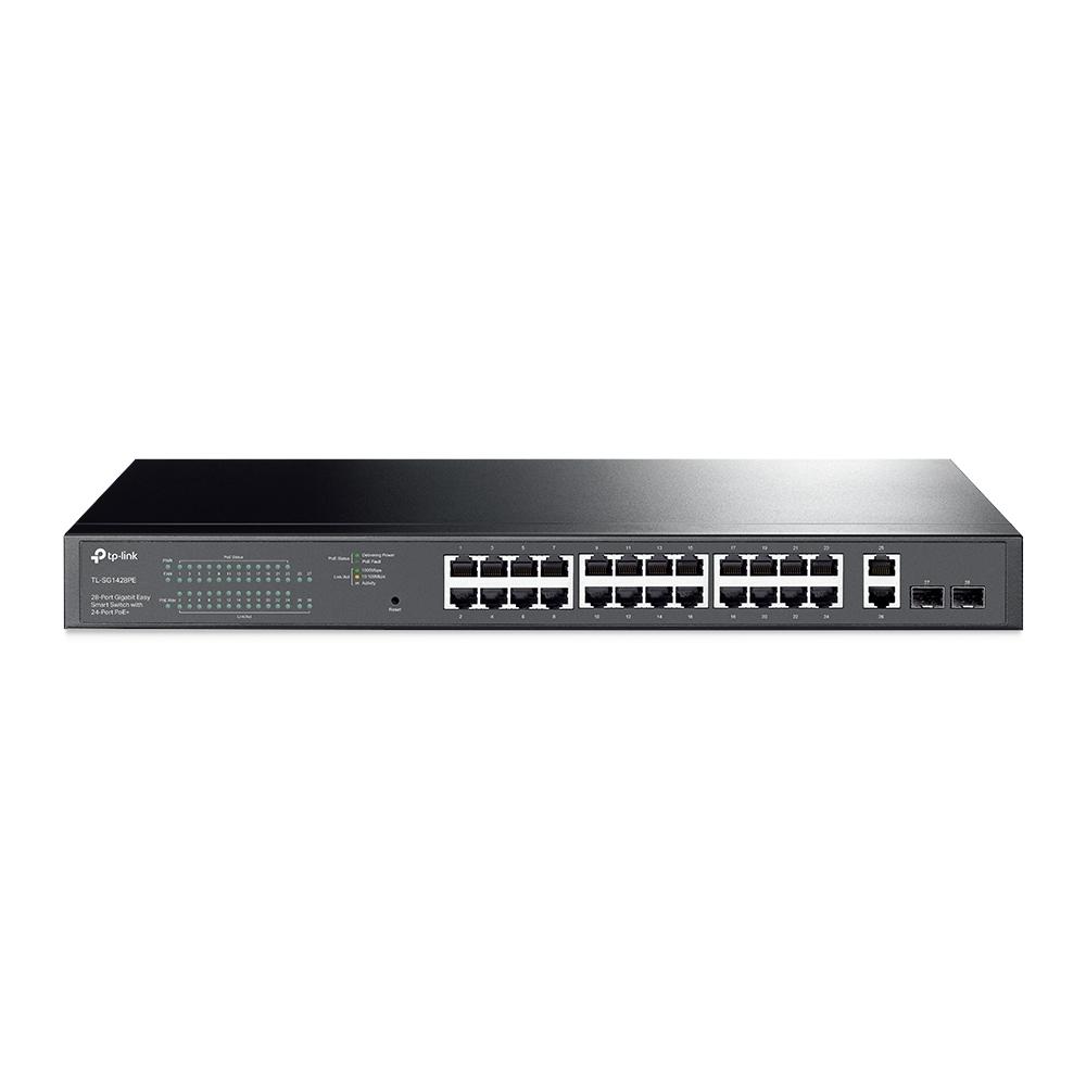 TL-SG1428PE - TP-Link TL-SG1428PE 24xGb POE+ 250W 2xGb 2xSFP