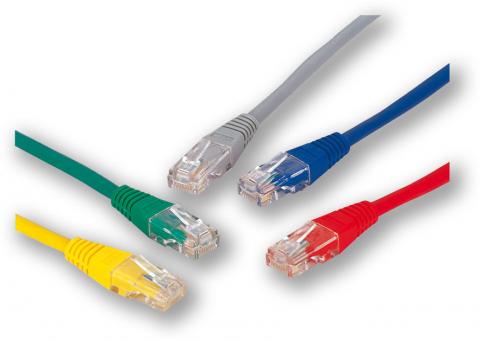 PC-201 C5E UTP / 1M - rdeč - povezovalni kabel
