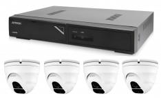 Комплект камери 1x AVTECH NVR AVH1104 и 4x 2MPX IP куполна камера AVTECH DGM2203SVSE