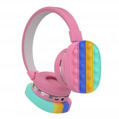 Oxe Bluetooth brezžične otroške slušalke Pop It, roza