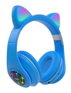 Oxe Bluetooth vezeték nélküli gyerek fülhallgató fülekkel, kék szín