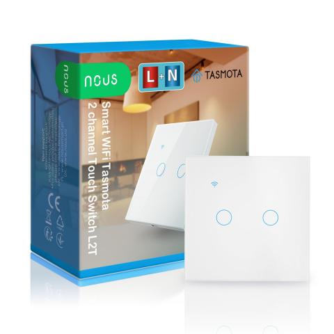 NOUS L2T WiFi Tasmota comutator de iluminare cu 2 canale