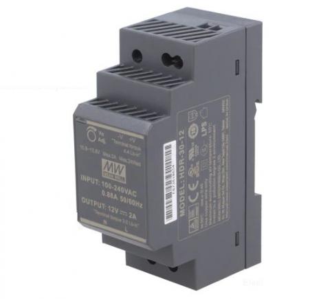 HDR-30-12 - napajalnik za DIN, 12VDC, 2A, 24W
