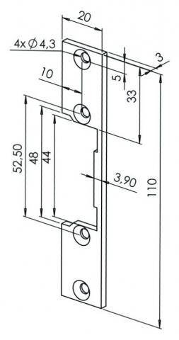 LRF110 - bară scurtă pentru încuietori FAB Profi