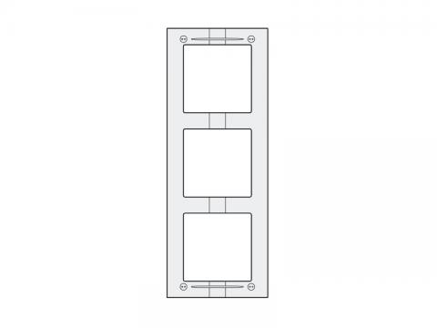 MAS63 - hliníkový montážní rámeček 3 moduly