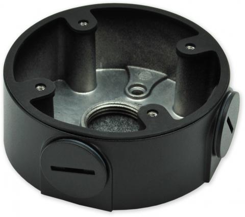 PFA13A-E-BLACK - negru - cutie de conectare rotunda, neagra