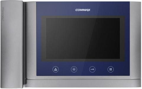 CDV-70MHM gri-albastru - versiunea 17-30Vdc - videofon 7”, CVBS, cu aparat auditiv, memorie video, 2 intrari