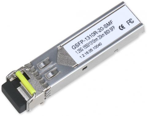 GSFP-1310R-20-SMF - SFP модул, едномодов, LC порт, 1550 nm/1310 nm, Dahua