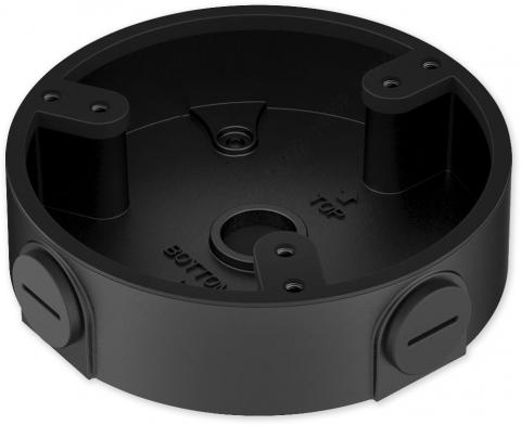PFA137-BLACK - negru - cutie de conectare rotunda, neagra