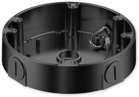 PFA138-BLACK - čierna - nástenný zapojovací box, okrúhly čierny