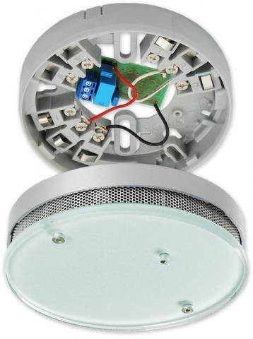 CT 3005O-EZS silver - optical smoke fire detector for EZS