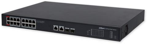 PFS3220-16GT-240-V2 – PoE-Switch 18/16, 16 x Gbit PoE/2 x Gbit RJ45/SFP-Kombination, 240 W