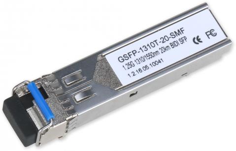GSFP-1310T-20-SMF - SFP модул, едномодов, LC порт, 1310 nm/1550 nm, Dahua