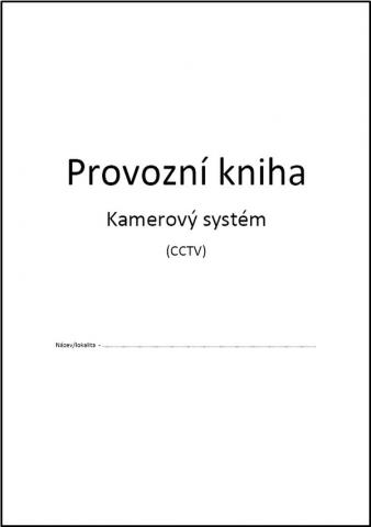 CCTV működési könyv - A4 -es példány a GDPR szerint (EU / 2016/679)