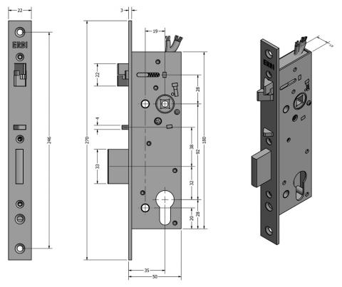 SAM REV MI P 9235 - elektromechanický samozamykací zámek