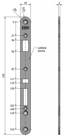 SAM LI 3 - čelo zámku SAM LI 3