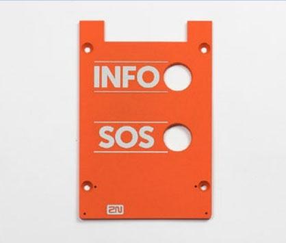 9152903 - 2N® IP Safety náhradní přední panel pro verzi s 2 tlačítky INFO&SOS