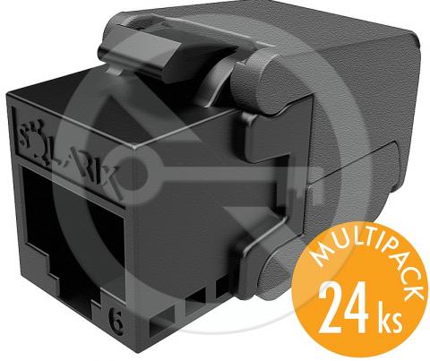 SXKJ-6-UTP-BK-SA - Solarix keystone CAT6 self-tapping, multipack 24 pcs