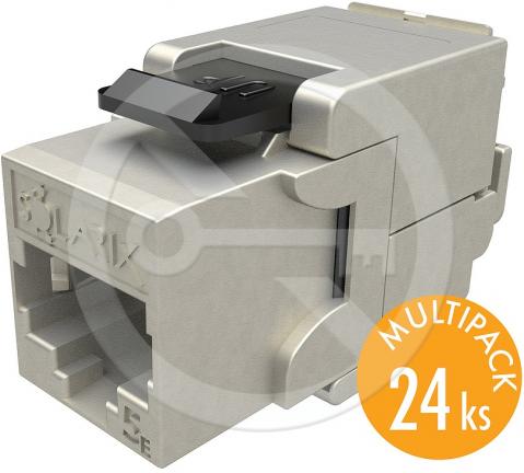 SXKJ-5E-STP-BK-SA - Solarix keystone CAT5E self-cutting, multipack 24 pcs