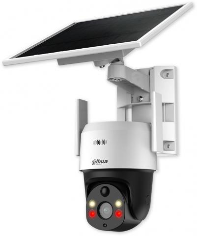 SD2A400HB-GN-AGQ-PV-SP-EAU – 4 mm – 4 Megapixel, IR und weiße LED 30 m, PIR-Sensor, Solarpanel, 4G, SD, Mikrofon, Lautsprecher, Alarm-E/A