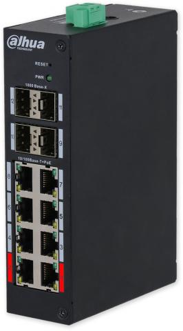HS4412-8ET-96 - průmyslový PoE switch 12/8, 8x PoE/4x Gb SFP, web MNG, 96W