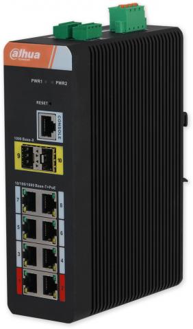 IS4210-8GT-120 - průmyslový PoE switch, 8x Gb PoE, 2x Gb SFP, MNG, DIN, 120W