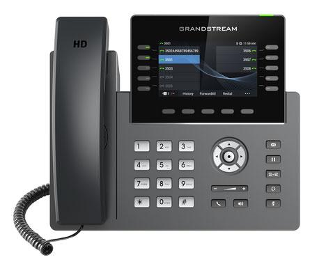GRP2615 - Grandstream VoIP telefon, LCD, 5x SIP účty, WiFi, Bluetooth, USB,  PoE