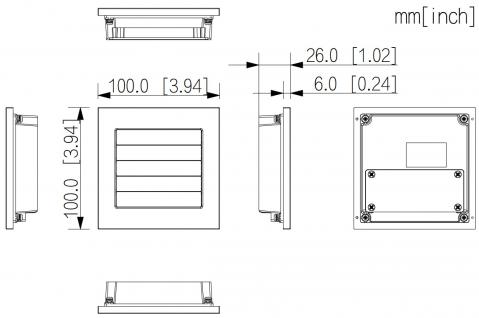 VTO4202FB-MDB10 - černý rozšiřující dveřní modul s dvojtými tlačítky
