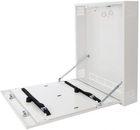 AWO530W - kovový box pro rekordér, nástěnný, bílý, zámek, tamper