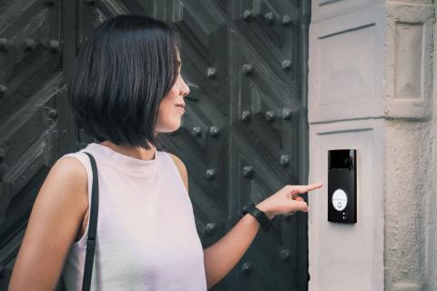 343093 - Linea 3000  video panel+čtečka černá