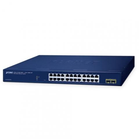 GS-2210-24T2S - switch 24x 10/100/1000T + 2x 1000X SFP