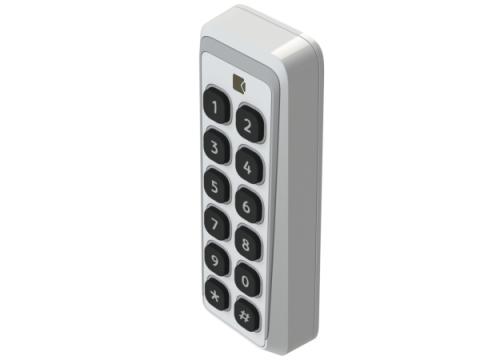 WKSR 932K WH-MF - Úzká HF RFID čtečka s klávesnicí, wiegand, bílá