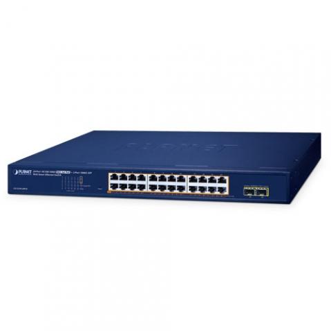 GS-2210-24P2S - switch 24x 10/100/1000T PoE + 2x 1000X SFP