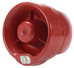 CWS100-AV - siréna s majákem (červená, bílé záblesky)