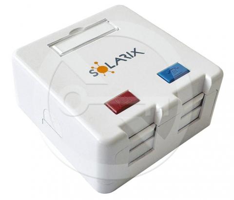 SXMO-2-0-WH - neosazená zásuvka pro 2x keystone, povrchová