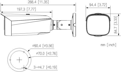 IPC-HFW3449T1-ZAS-PV-PRO-B - 2,7-12 mm - černá 4Mpix, 60m IR a 60m bílé LED, TiOC WizColor, dual mikrofon, repro, aktivní zastrašení