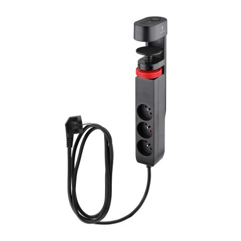 Priză de extensie cu USB Viking R33S