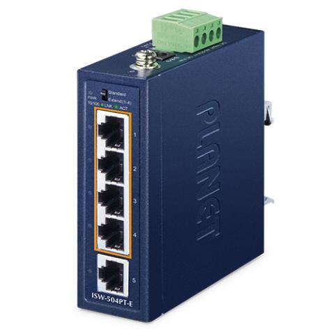 ISW-504PT-E - průmyslový switch 4x 10/100TX PoE + 1x 10/100TX