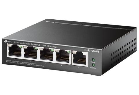 TL-SG105MPE - TP-Link TL-SG105MPE 5xGb 4POE+120W Easy Smart Sw.