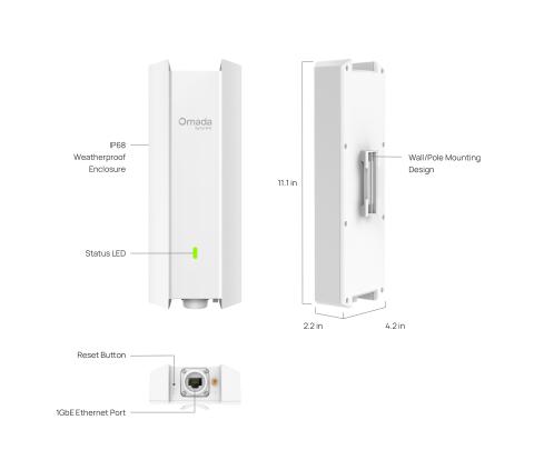 EAP650-Outdoor - TP-Link EAP650-Outdoor AX3000 WiFi6 AP, DC