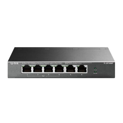 TL-SF1006P - TP-link TL-SF1006P 6x10/100 4xPOE+ 67W kov.switch