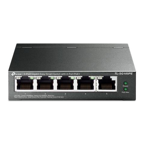 TL-SG105PE - TP-Link TL-SG105PE 5xGb 4POE+65W Easy Smart Switch