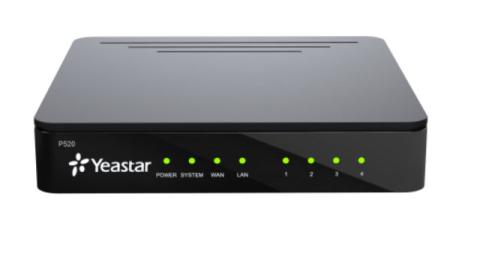 P520 - Yeastar IP PBX, až 4 porty, 20 uživatelů, 10 hovorů současně