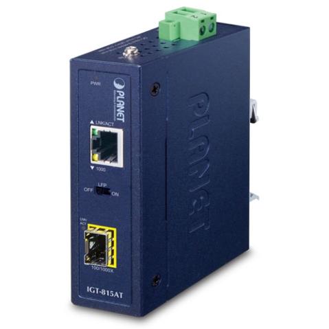 IGT-815AT - průmyslový převodník 100/1000BASE-X na 10/100/1000BASE-T